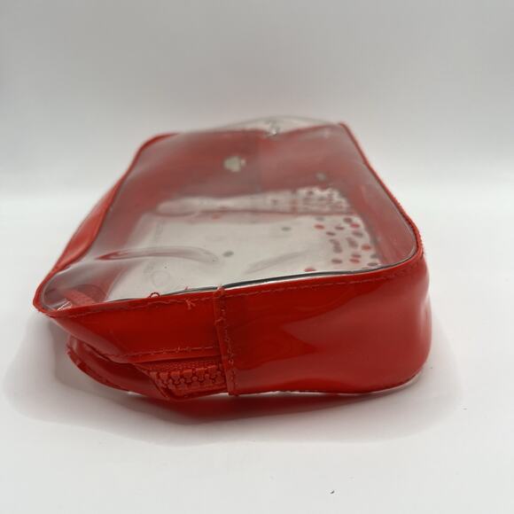 victoria secret bag makeup bag Red Clear Dotted - Picture 7 of 14